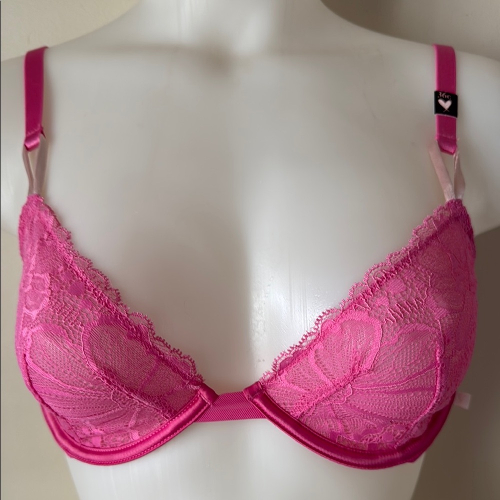 NWT Victoria's Secret Unlined Demi Pink Lace Underwire Bra